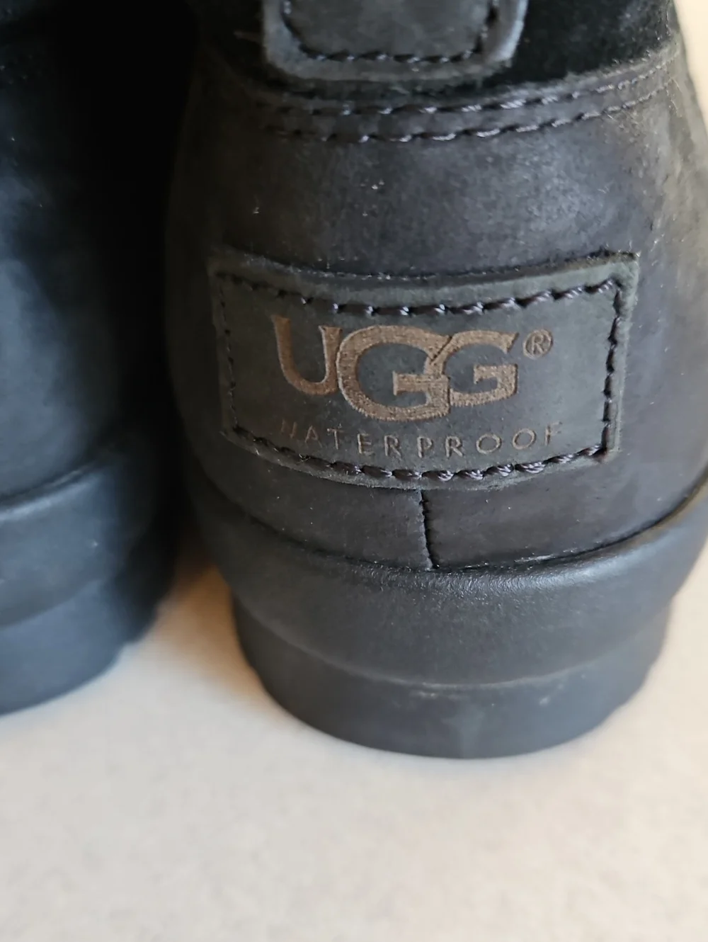 UGG Heather Waterproof Black Duck Boots